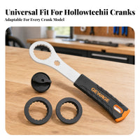 Long Shaft Bottom Bracket Installation Tool Sturdy Bottom Bracket Removal Tool Lightweight Installation Wrench Aluminum Alloy for Bike Maintenance