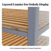 Bakery Display Cabinet Easy to Clean Pastry Display Case High Visibility Commercial Furniture for Cafe Owners, Shopkeepers, Dessert Shop, Supermarket