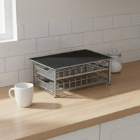 Double Layer Capsule Stand Large Capacity Pod Storage Drawer Sturdy Metal Frame Coffee Capsule Storage Rack for Office