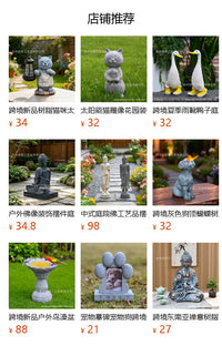 Chinese Style Buddha Statue Candle Holder Decorative Figure for Temple, Tea House, Garden