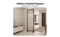 Chinese design Freestanding Panel Screen Modern Minimalist Multi-Panel Room Divider Hollow-Carved Design Privacy Partition Sturdy for Apartment Dwellers, Homeowners, Office Workers, Entrydual-direction, Bedroom, Open-Plan Spaces, Restaurant
