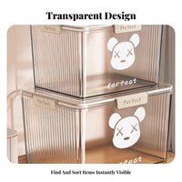 Clear Lidded Tote Large Capacity Household Storage adaptable for Homeowners