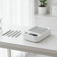 Nail Dust Collector Portable Manicure Vacuum Cleaner Nail Dust Extractor Compact Tabletop for Manicurists, Home Salons