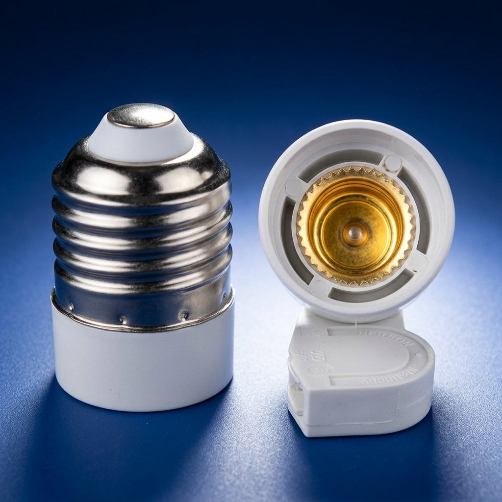 5a Rated Current E27 to E14 Screw Base Adapter for Home Lighting, Flame Retardant PC Bulb Base Adapter, Wear Resistant Copper DIY Lighting