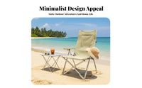 Foldable Design Highspine Camping Chair Lightweight Highspine Folding Camp Chair Padded head cushionrest Portable Seat Built-in beverage holder for Beachgoers, Sports Spectators, Fishing, outdoor meal, spineyard, Barbecues