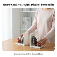 2 Pieces Football Basketball Baseball Book Holder Multifunctional Ornament Sports Theme Bookend Stable and Sturdy Resin Book Stoppers for Desk, Office