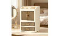 Cosmetic Storage Cabinet Large Capacity Desktop Vanity Organizer Space-Saving Makeup Cabinet with Drawers for Dressing Table, Washroom Counter