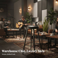 Upholstered Counter Stool with Backrest Light Luxury Design Bar Chair mechanical design Cushioned Seat for Restaurant Owners