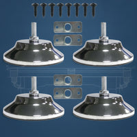 4 Pieces Adjustable Furniture Leg Leveler Easy Installation Furniture Leg Leveler Leveling Foot for Workshop