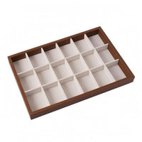 Rectangular Jewelry Display Tray Wood-Grain Walnut Jewelry Tray Small Accessories Elegant Design