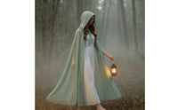 Hooded Cape Translucent Hooded Cloak Lightweight for Photo Shoots, Masquerade