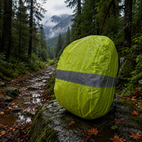 Silver Strip Reflective Backpack Rain Cover Yellow-Green Student Backpack Cover Fitted School Gear Stitched Seams for Students