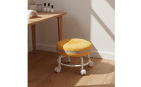 Universal Wheels Sherpa Caster Stool Low-Profile Design Toddler Mover Stool High-Density Foam Cushion Household Furniture Solid Wood Frame for Toddlers, Kids, Technicians, Salon, Living Room, Entryway