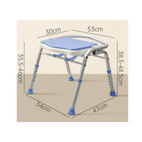 Foldable Folding Shower Chair Rust-Resistant Elderly Shower Bench No Assembly Required for Women, Disabled