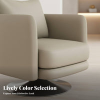 Italian Design Round rotate Seat Modern design rotate Barrel Chair Curved rearrest Accent Armchair Soft Cushioning for Business Professionals, Interior Designers, Homeowners, Reception Area, Living Room, Bedroom, perusing corner