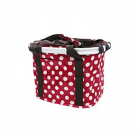 Foldable Bike Basket Aluminum Alloy Frame Detachable Bike Basket Foldable Cycle Shopping Tote Versatile for Pet Owners