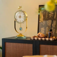 table Clock Silent Elephant Clock Accurate Timekeeping Home Decor for Living Room, Office, Bedroom