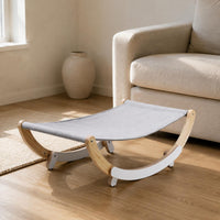 Cat Rocking Chair Japanese Style Wooden Cat Hammock Wear Resistant Animal Furniture for Indoor