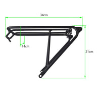 Rear Rack with Rolling Wheel Mount Low-Profile Bike Luggage Carrier Universal Bike Luggage Carrier for Commuters