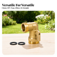 Adjustable Water Regulation Regulator 90 Degree Garden Hose Elbow L-Shaped Brass Hose Elbow Connector