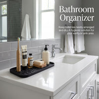 Silicone Draining Mat for Kitchen Sink and Counter, Large Dish Mat with Non-Slip Design, and Draining Tray, Sink for Homeowners