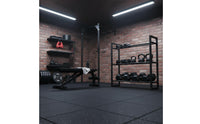 Heavy Duty 3 Tier Dumbbell Rack Movable Mobile Metal Weight Stand Stable Construction