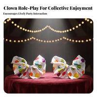 White Clown Sleeve Cuffs Shiny Puffed Ruffled Cuffs