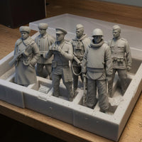 6 Pieces Unpainted Resin Infantryman Kit Detailed WW2 Soviet Soldiers Realistic Soviet Infantryman Miniatures for Display
