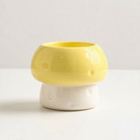 Ceramic Bird Feeding Bowl Dishwasher Mushrooms Bird Dish Glazed Ceramic Feeding Dish for Small Parrots