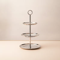 3 Tier Stand Stainless Steel Dessert Serving standGrade Tier Tray for Parties, Buffet