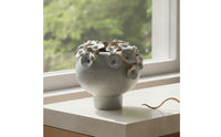 Vase with Petals Organic Ceramic Vase Textured Vessel for Art Collectors