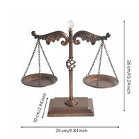 Vintage Cast Iron Scale Antique Finish Decorative Balance Scale Gift Idea Vintage Balance Sculpture for Entryway
