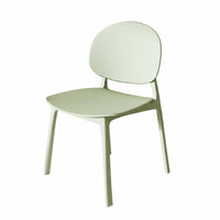 Stackable Design Molded Plastic Side Chair Ergonomic Backrest Molded Shell Chair Reinforced Construction Household Furniture Minimalist Design for Restaurant Owners, Families, Homeowners, Dining Room, Kitchen, Balcony, Bedroom