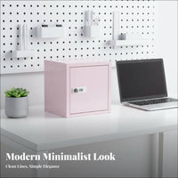 Mini Metal Locker Rust-Proof Desktop Storage Locker Customizable Interior