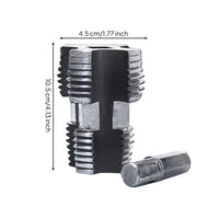 Threaded Pipe Extractor with Drive Shank Hexagonal Pipe Screw Extractor Metal Damaged Screw Remover Compact for Plumbers, Diyers, Plumbing Repair, Home Maintenance