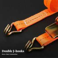 Heavy Duty Ratchet Tie-Down Strap High Load Bearing 1 Inch Strapping Tie Down Wear Resistant for Movers, Warehouse Workers, Hauling, Moving