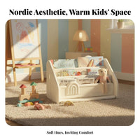 Large Capacity House-Shaped Modular Storage Single Piece Multi-Functional Design Toy Organizer Safety Rounded Corners children's Furniture Child-Friendly Height for Toddlers, Infants, Parents, Playroom, Nursery, Kindergarten, Living Room