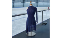 Figure Skating Dress Asymmetrical Hemline Skating Performance Dress Sports Clothing Competition Ready Soft