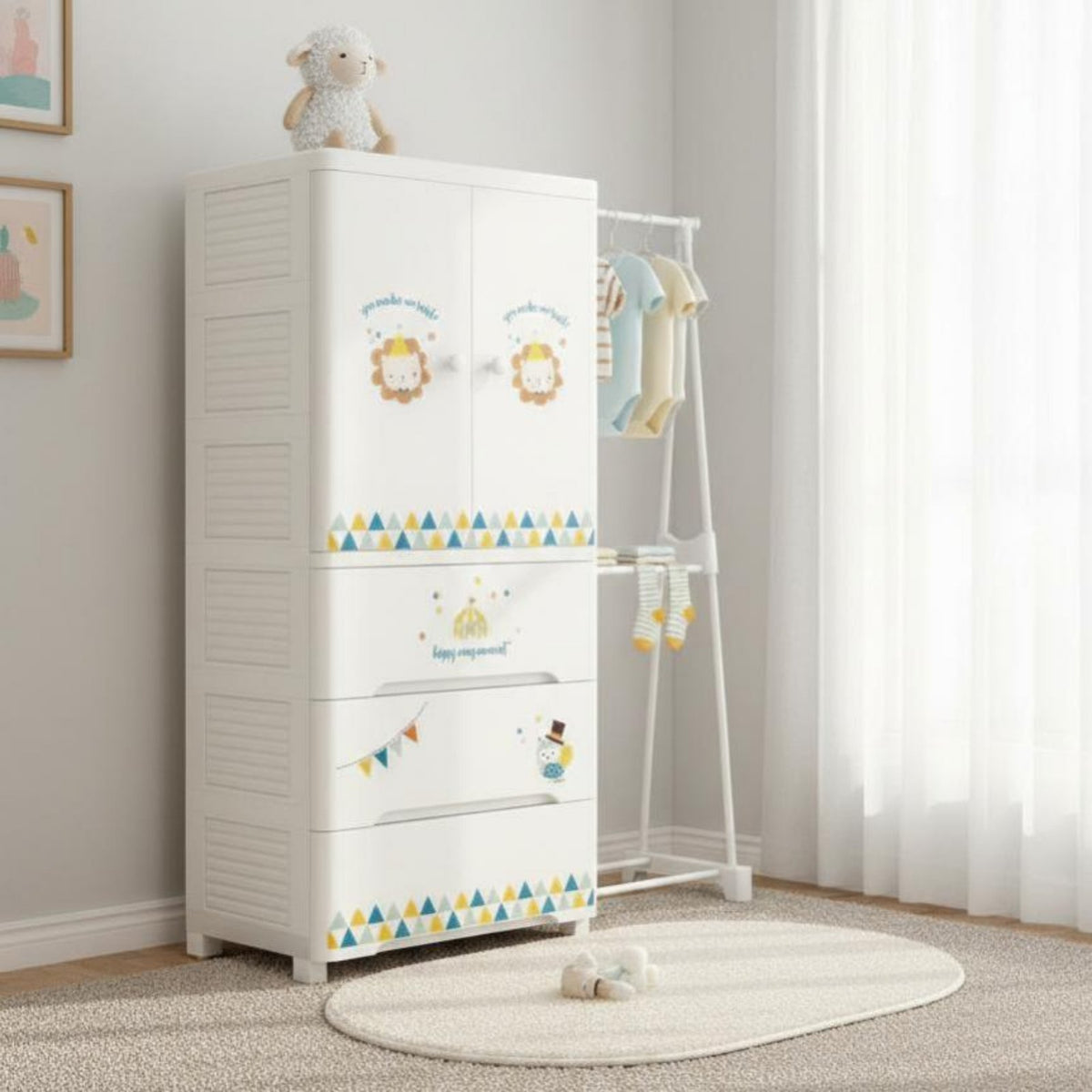 configurable Cube Organizer Large Capacity Storage Cabinet Easy Assembly for Toddlers