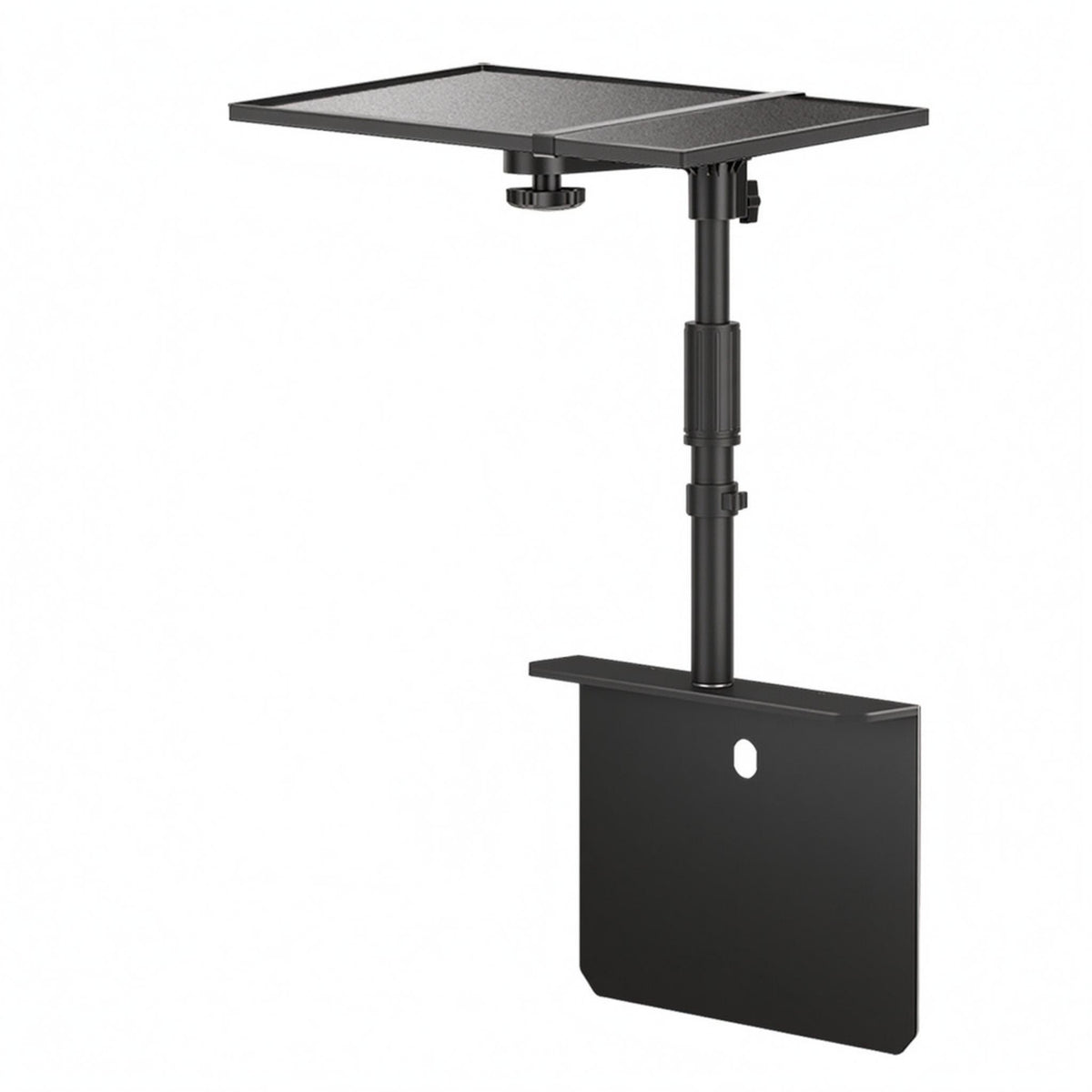 Flat Base Telescopic Display Device Stand Locking Knob Height Adjustable Display Device Stand for Bedside Cabinet