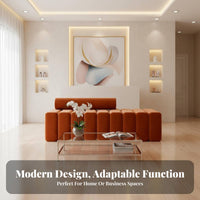 Multi-Functional End-of-Bed Bench Multipurpose Design Wavy Seat Ottoman Modern Aesthetic Long Stool Soft Upholstery for Homeowners, Interior Designers, Business Owners, salon, Reception Area, Living Room, Entrypath