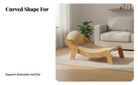 Cat Scratching Lounger Less Mess Sofa Cat Scratcher Corrugated Shred Pad Ergonomic Design Built-in Toy for Kittens