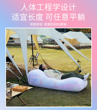 LAZYBABY家用自动充气床懒人沙发卧室客厅单人可躺可睡办公午休床 自动充气沙发+风黑白奶牛沙发套 175x83cm
