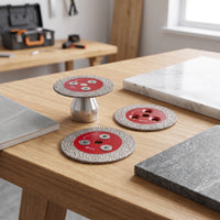 3 Pieces Heat-Dissipating Diamond Cutting Disc with M14 Flange Threaded Diamond Cutting Blade with Flange Compact Abrasive for Masons, Tilers, Angle Grinders, Tight Confined Areas, Stone Carving