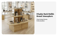 Multi-Functional Island Display Shelf Versatile Retail Display Cabinet Sturdy Construction Retail Fixture Easy Assembly for Shopkeepers, Supermarket Managers, Small Business Owners, Shopping Mall, Temporary Shops, Boutique, Trade Exhibition S