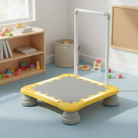 Kids Trampoline with Handle Anti-Tip Stability Mini Trampoline with Handle Jumping Rebounder Rounded Corners Tactile Play Toy