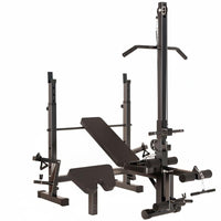 Multi-Functional Weight Bench with Squat Rack Space Saving Adjustable Squat Rack with Bench Heavy Duty All-in-Integrated Home Gym Anti-Slip Feet for Men, Bodybuilders