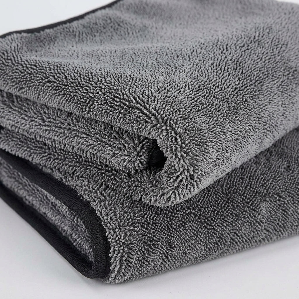50x60cm Microfibre Towel and Car Drying Towel, Dual-Texture Towel with Braided Pile, High Absorbency Low-Shedding Multi-Purpose Cleaning Cloth