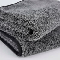 50x60cm Microfibre Towel and Car Drying Towel, Dual-Texture Towel with Braided Pile, High Absorbency Low-Shedding Multi-Purpose Cleaning Cloth