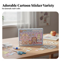 Amusement Wheel Guka Display Set Gift Box Amusement Wheel Sticker Craft Kit Cartoon Sticker Art Kit